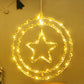 2Pcs Christmas LED Decoration Lights Battery Operated Double Ring LED String Christmas Decoration