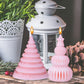 4Pcs 3D Christmas Tree Candle Mold Plaster Soap DIY Silicone Mould Making
