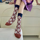 4 Pairs Women Novelty Crew Socks