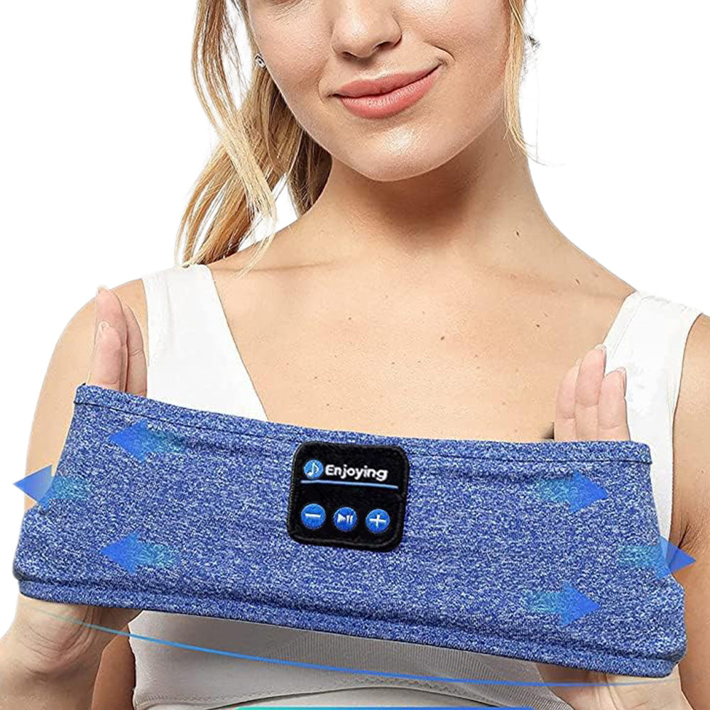 Bluetooth Headband Sleep Headphones for Sport-Blue