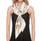 90cm Square Head Scarf Printed Satin Hair Scarf Bandanas for Women