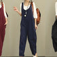 Women Cotton Slip in Relaxed Dungarees Overalls Jumpsuit