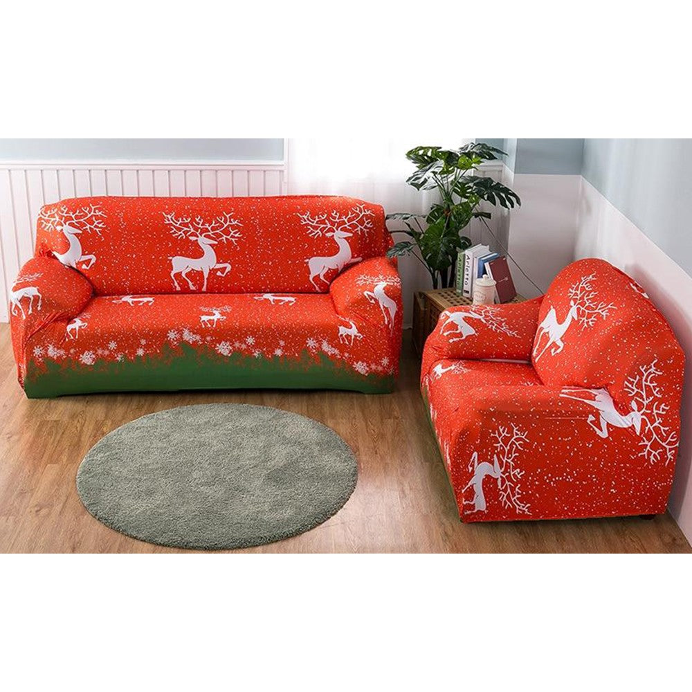 Christmas Stretchable Sofa Cover-Elks