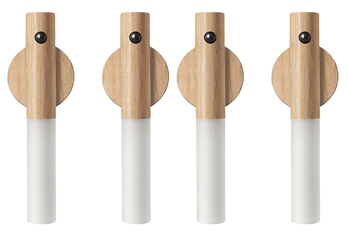 2Pcs Rechargeable Motion Sensor LED Night Light Wall Mount Cabinet Light