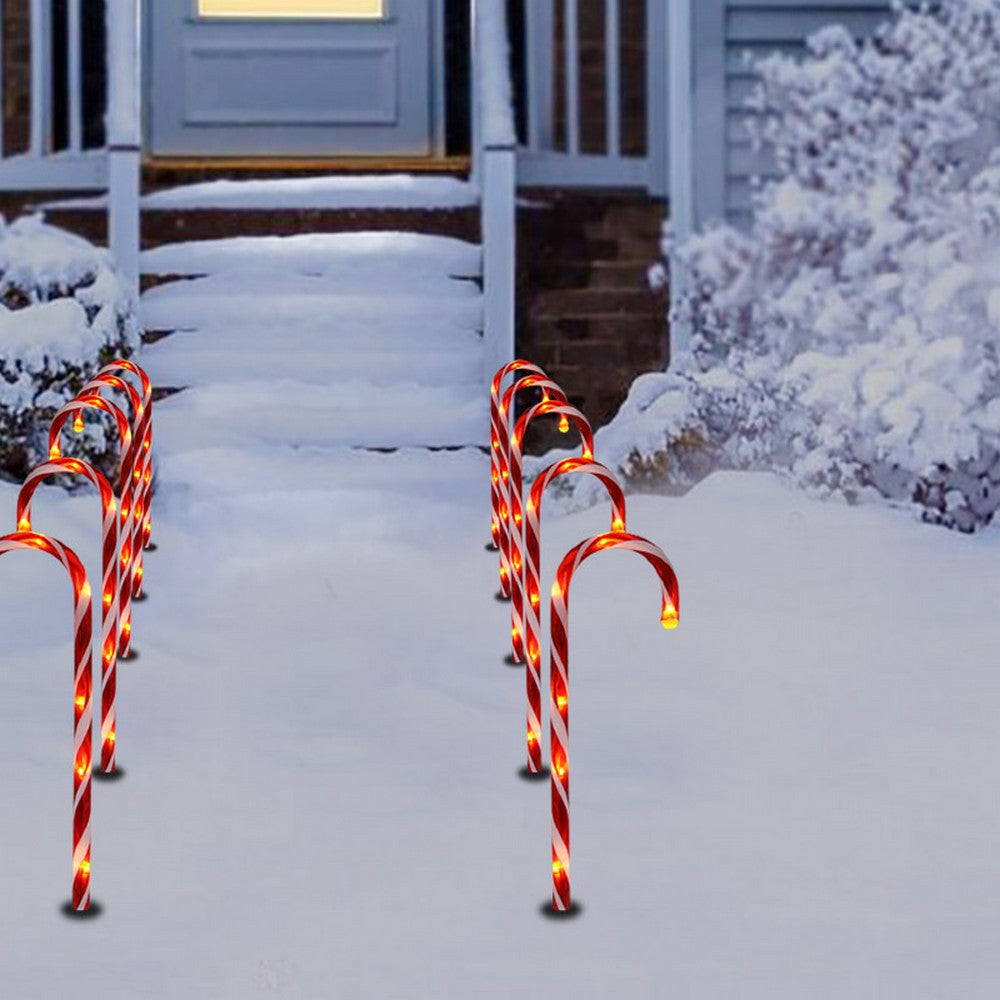 Set of 5Pcs Christmas Candy Cane Lights