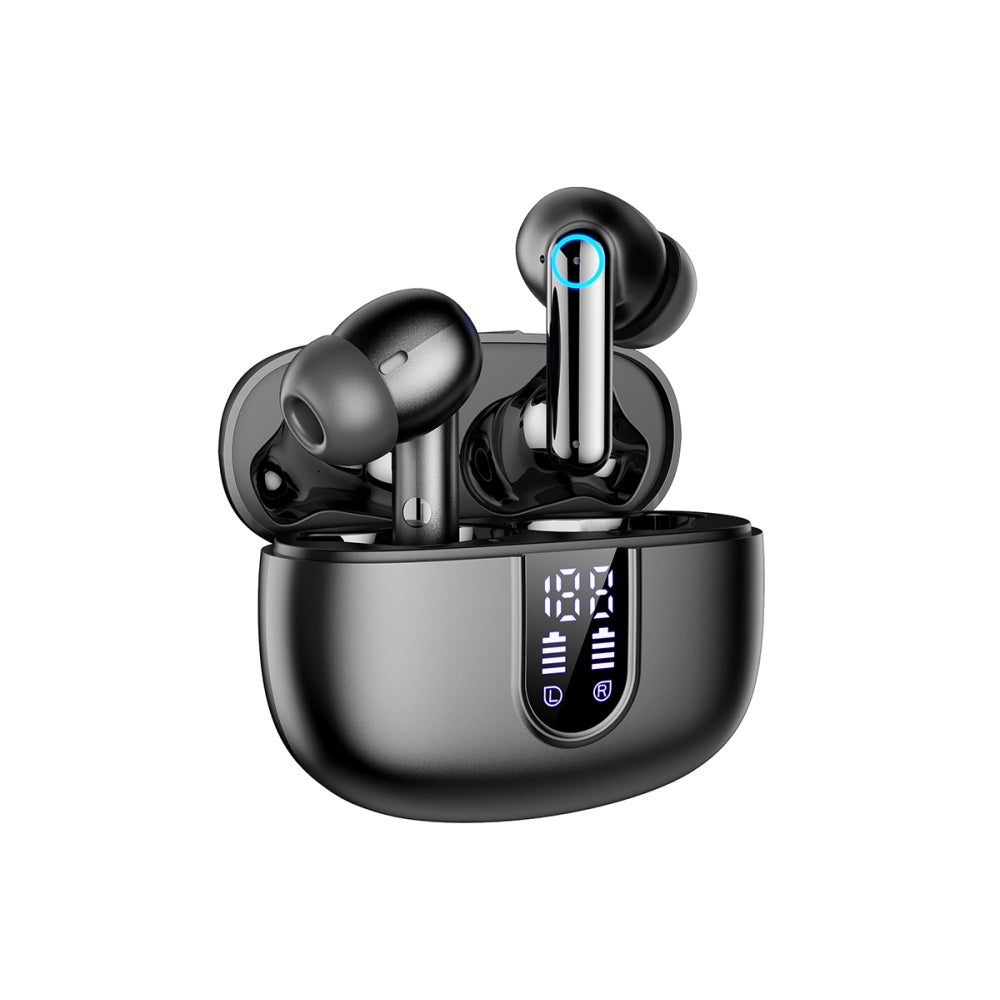 Bluetooth ENC Earphones Wireless Stereo Digital Display Headphones