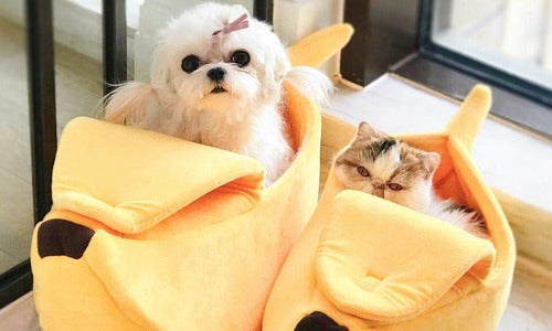 Banana Boat Shape Pet Bed