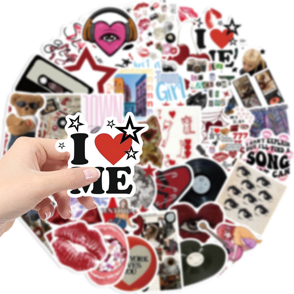 50 Pcs Aesthetic Downtown Girls Stickers Pack Vinyl Waterproof Stickers for Water Bottle Laptop
