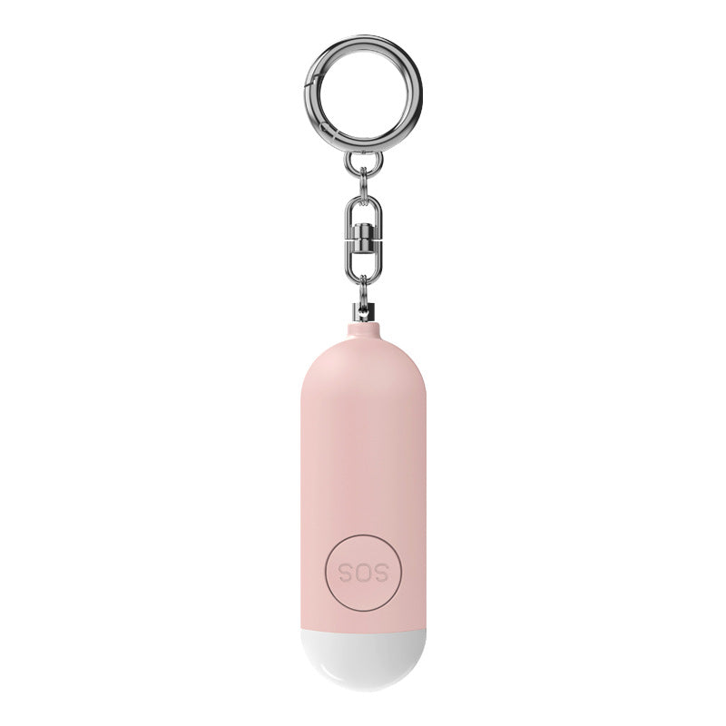 Personal Security Alarm Portable USB Rechargeable LED Light Versatile Self-Defense Keychain