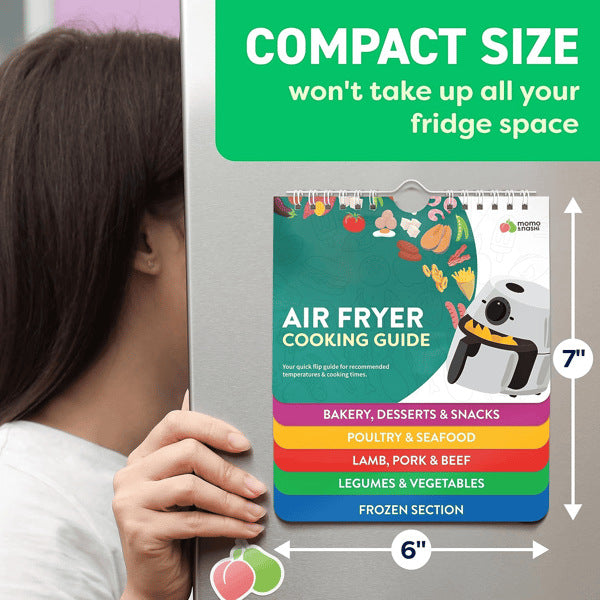 3Pcs Air Fryer Cooking Instapot Cheat Sheet Adsorbable Iron Cooking Times Guide Booklet