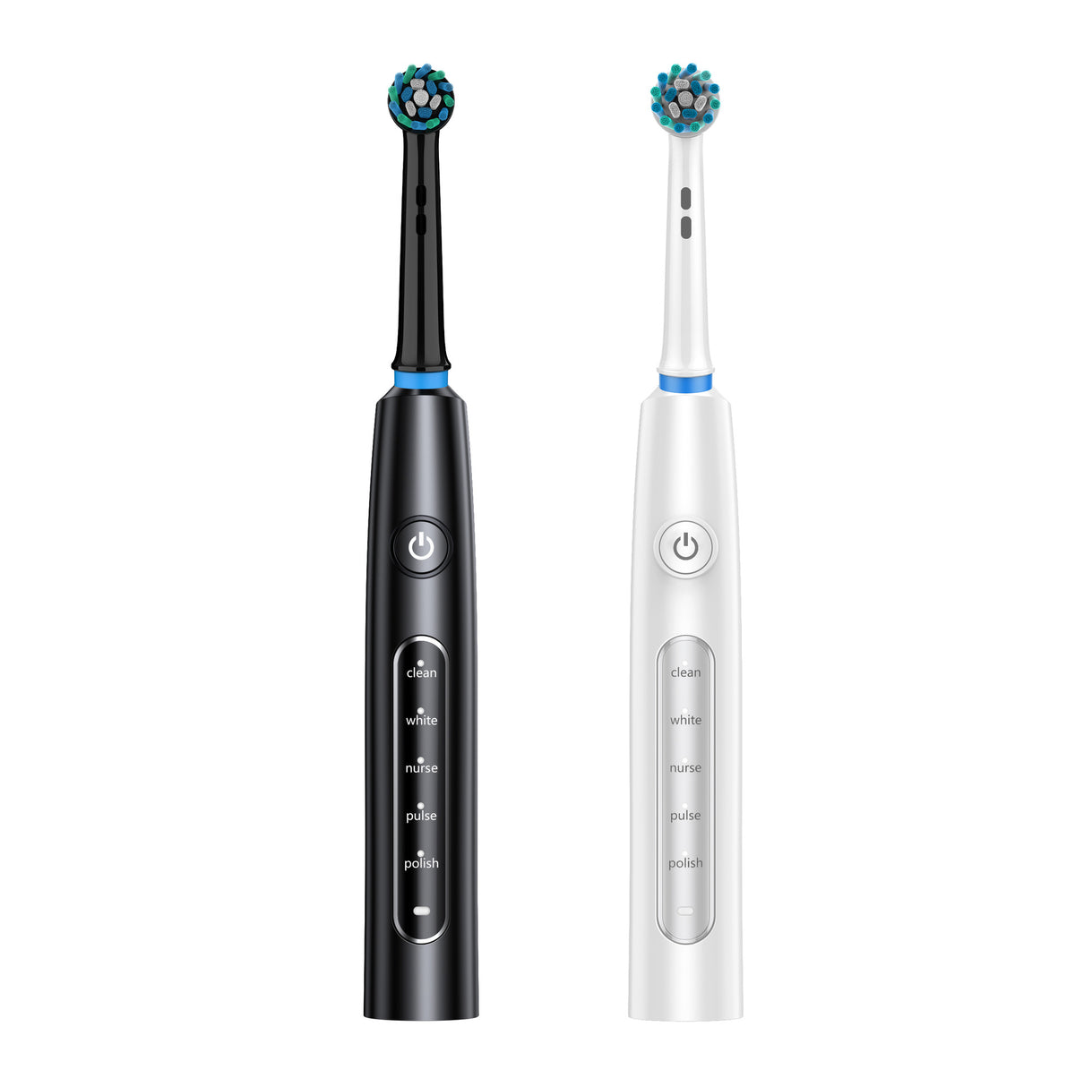 Rotating Electric Toothbrush 5 Modes with 8 Heads Travel Case and Stand
