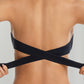2-Pack Women's Strapless Back Cross Bra Wireless Bandeau Bra with Adjustable Buckle for Off?Shoulder Outfits