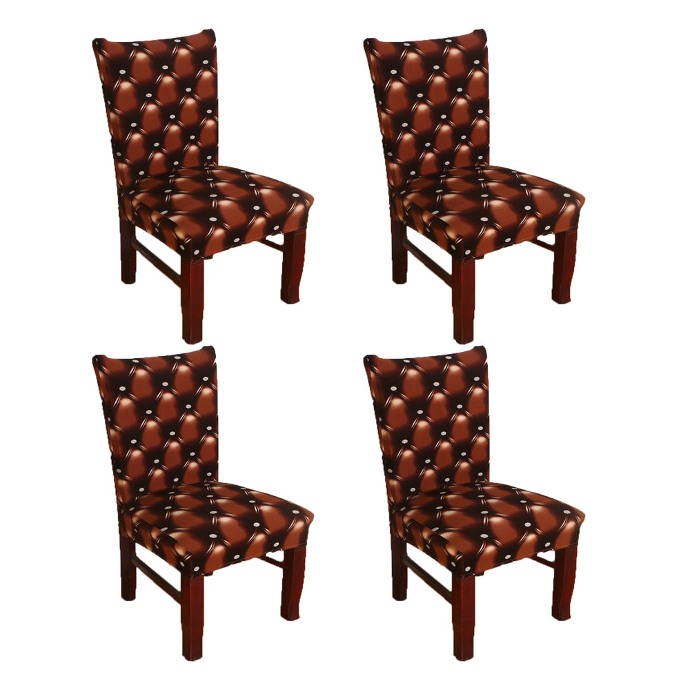 4Pcs Printed Stretchable Chair Cover