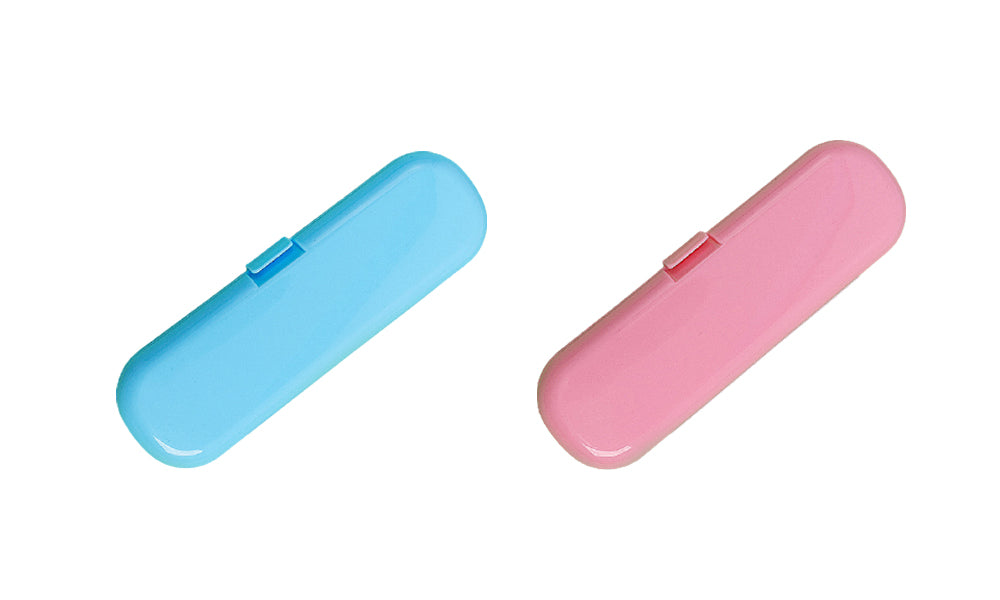 2Pcs Electric Toothbrush Case-Pink, Blue