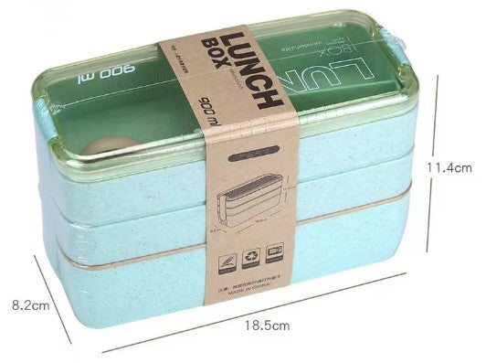 3 Compartment Lunch Box Leak Proof Bento Container for Office School and Travel