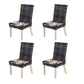 4Pcs Printed Stretchable Chair Cover