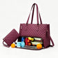 2-in-1 Tote Travel Bag and Wallet with Insulated Lunch Compartment