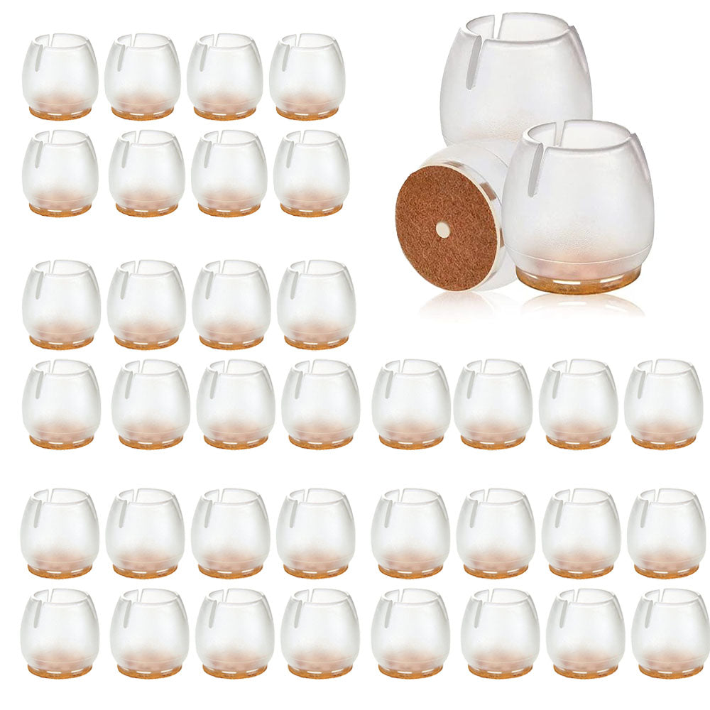 32pcs Silicone Chair Leg Caps Furniture Feet Cover Pads 25-29MM Round Legs