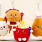 Emotional Support Toy with Expression and Plush Stuffed Fast Food Keychain