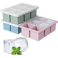 3Pcs Silicone Ice Cube Trays with Lid 6 Cavity Large Square Mold for Whisky Cocktail