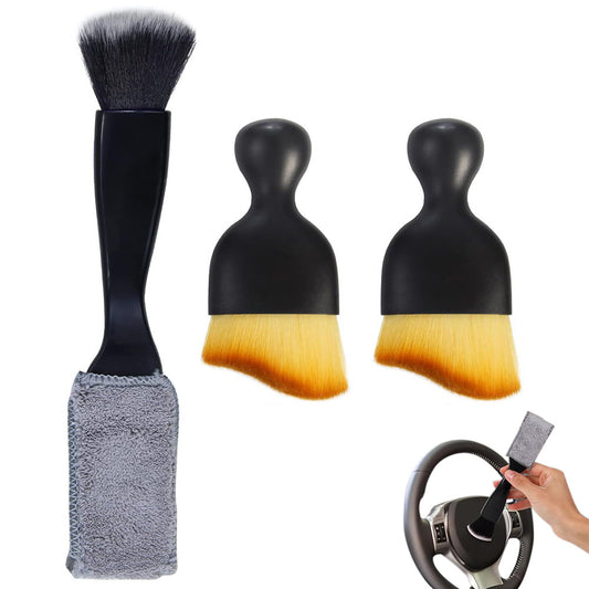 3PCS Car Interior Detail Dust Brush Car Interior Detailing Kit Tools For Truck SUV