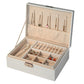 Jewellery Organiser Case Box Holder Storage Earring Ring Display with Lock and Key