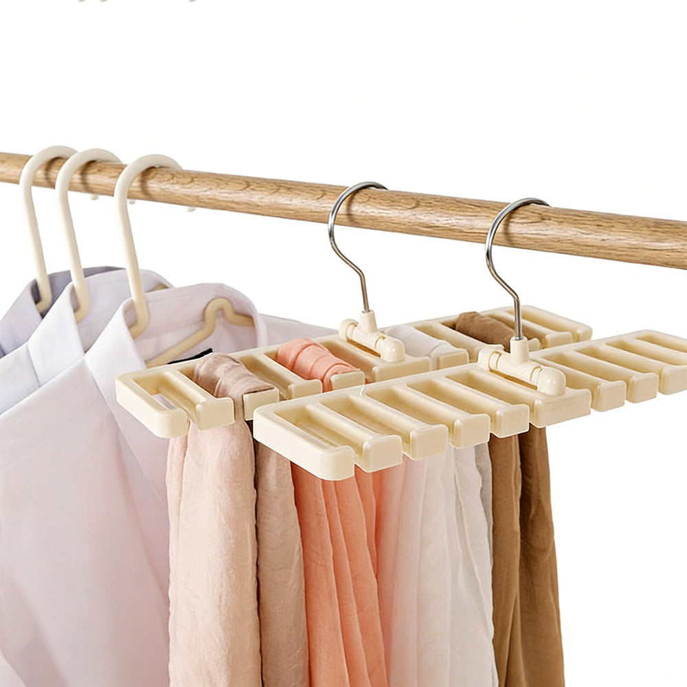 2Pcs Belt and Tie Hanger for Closet Organizer with 20 Hooks