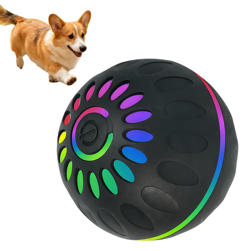 Interactive Dog Ball Toy Smart Moving Bouncing Dog Ball with LED Lights for Dogs Puppies