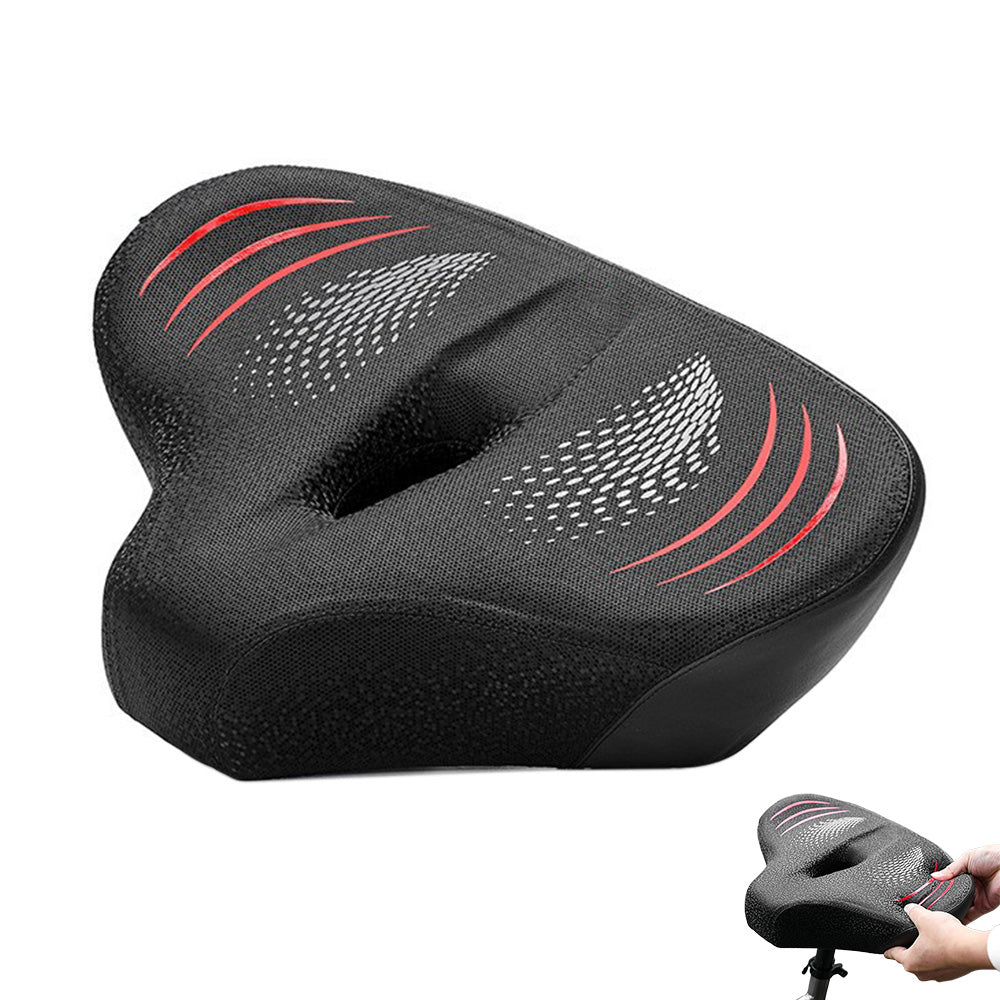 Comfortable Bike Saddle with Shock Absorption and Universal Adapter for Various Bikes