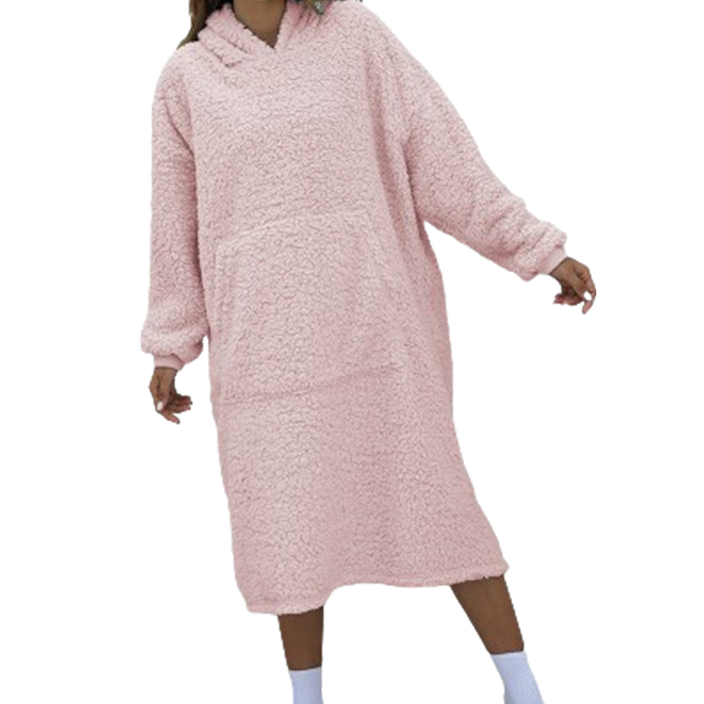 Reversible Faux Shearling Hooded Blanket
