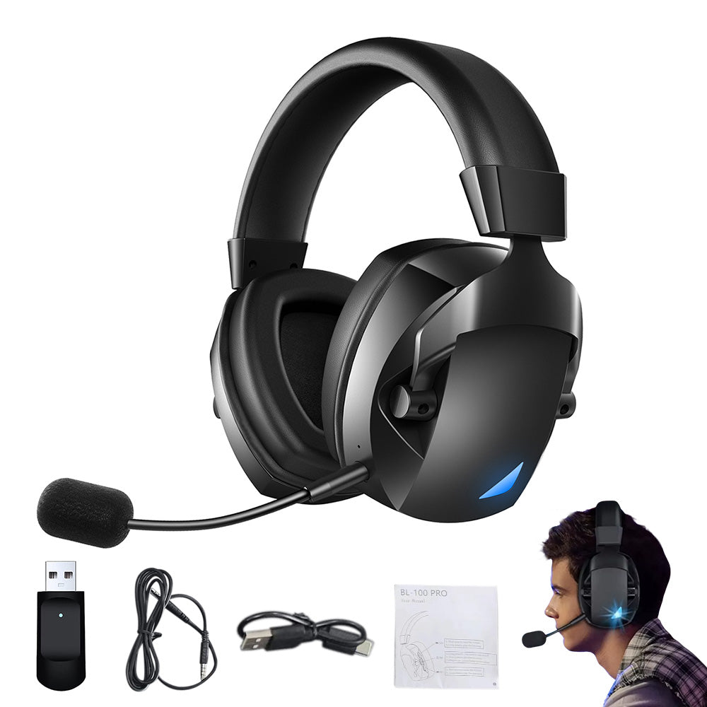 Wireless Gaming Headset 2.4G Bluetooth With Mic For PC PS4 PS5
