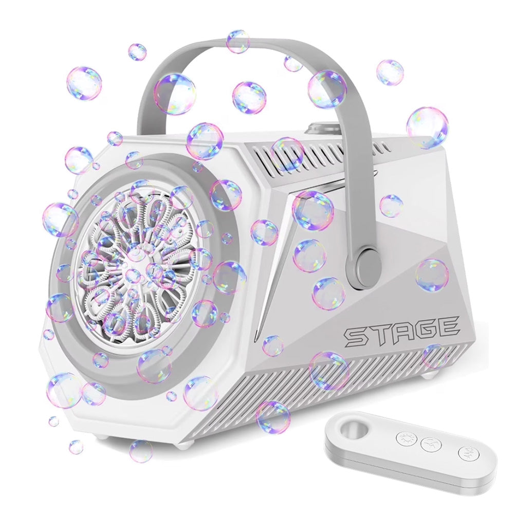 Automatic Bubble Machine Upgrade Portable Bubble Maker Blower LED Light