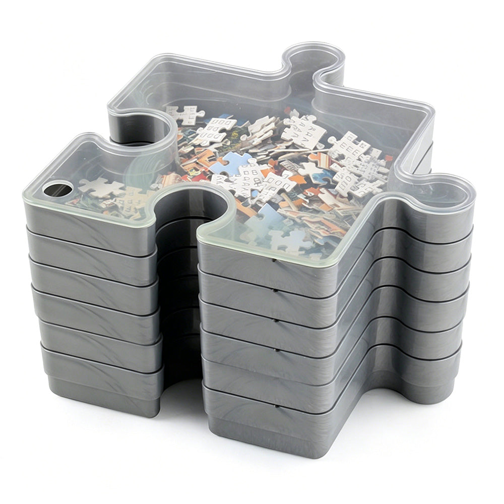 6 Layer Puzzle Storage Organizer Box Stackable Sorting Trays for 1000 Pieces