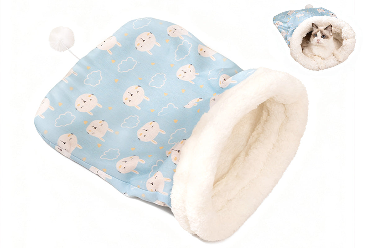 Warm Sherpa Pet Sleeping Bag Pet Sleep Sack Comfortable Pet Bed Bag