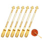 6Pcs Mini Metal Scoop Portable Small Sampling Spoon for Spice and Coffee