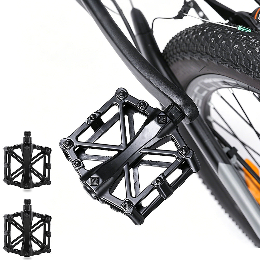 Antiskid Aluminum Alloy Bike Pedals Wide Platform Lightweight Bicycle Pedals for MTB Road Bikes