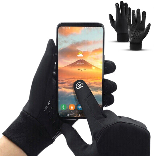 Winter Gloves Waterproof Touchscreen Thermal Ski Gloves for Skiing Running Driving-Black