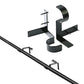 2Pcs Tap In Iron Curtain Rod Brackets for Wooden Window Frames