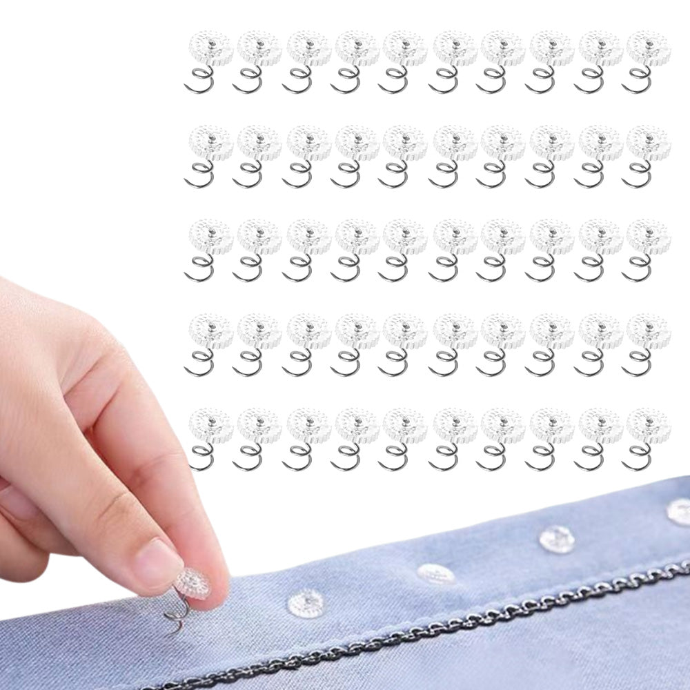 50 Pack Clear Spiral Pins for Bed Skirts Sofa Covers and Upholstery
