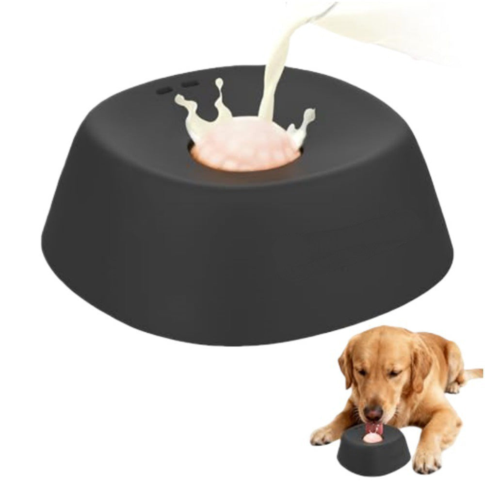 Slow Feeder Dog Bowls With Rolling Ball Anti-Choking For Liquid Treat