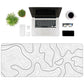 Keyboard Mouse Pad with Smooth Cloth Surface and Non-Slip Rubber Bottom for Office and Gaming Use-White