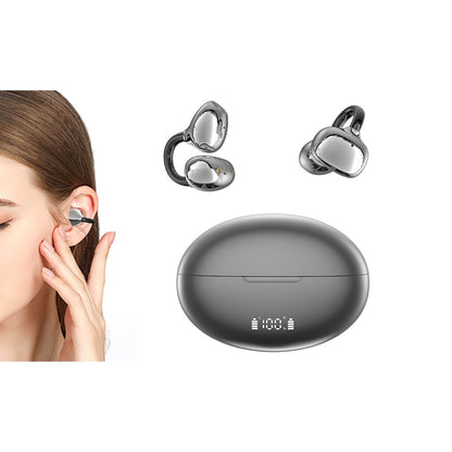 Bluetooth Open Ear Clip-On Earbuds Wireless Headphones for Sports