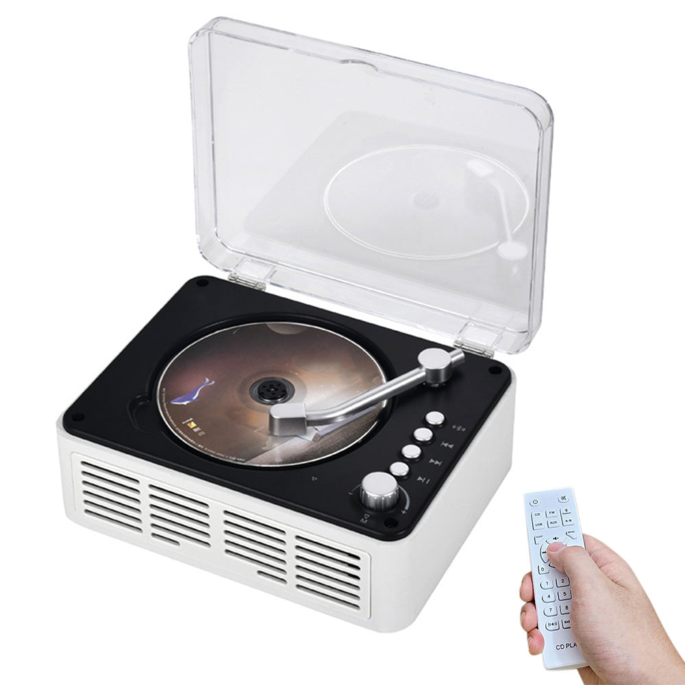 Retro CD Player Multifunctional Music Player with Bluetooth FM Radio for Home Use