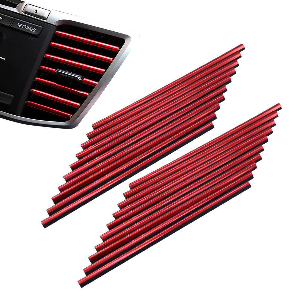 20 Pack Car Interior Air Vent Decorative Trim Strip Universal Fit for All Models