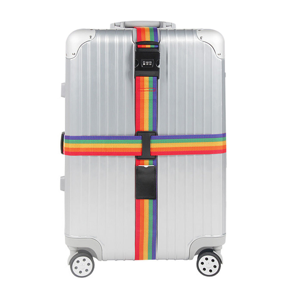 200cm Cross Packing Luggage Strap with Combination Lock for Suitcase