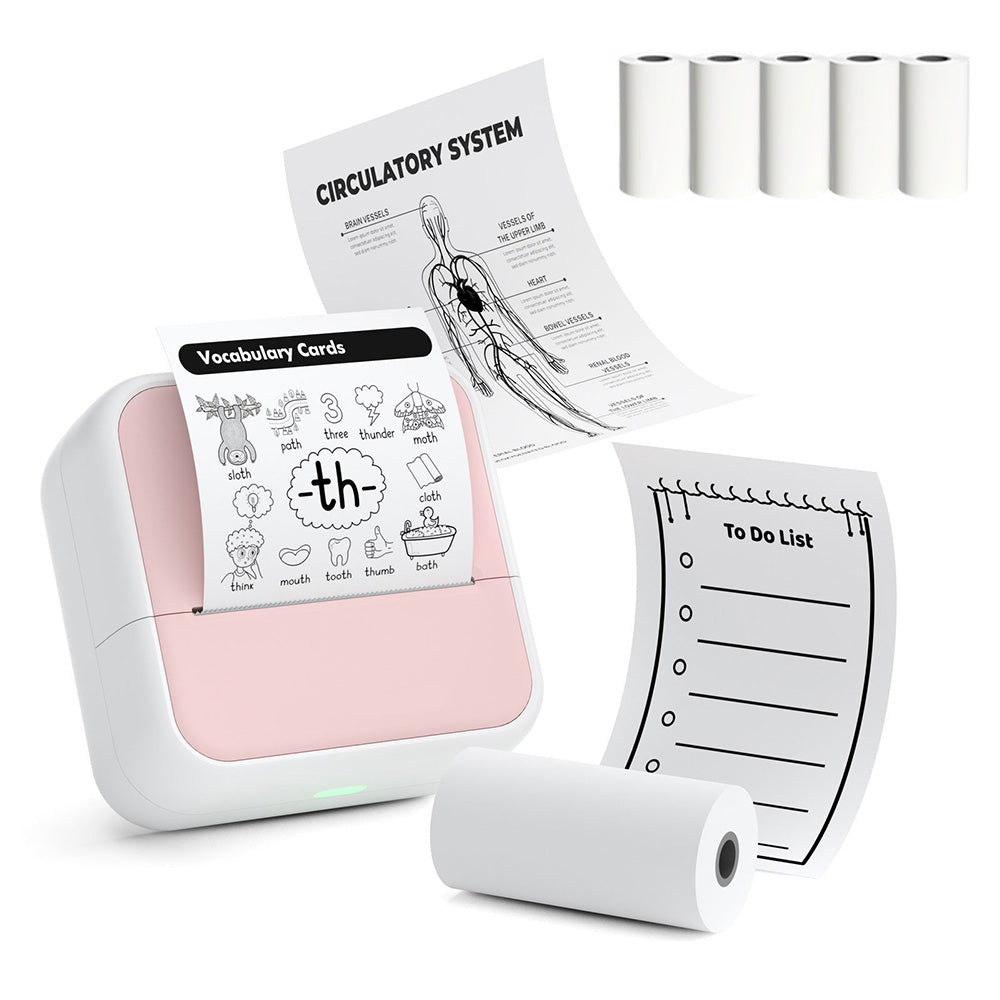 Mini Sticker Printer Portable Bluetooth Thermal Printer for Photo Notes Gift