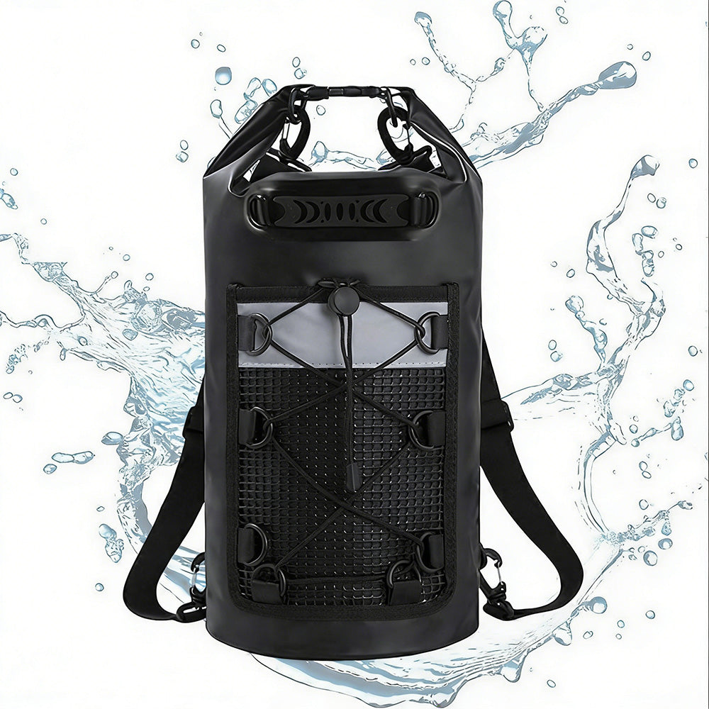 Roll-Top Backpack With Handle Dry Bag Outdoor Bag For Fishing Boating Camping