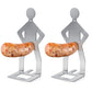 2Pcs Funny Man Shape Hot Dog Roaster Reusable Stainless Steel Sausage Holder for BBQ