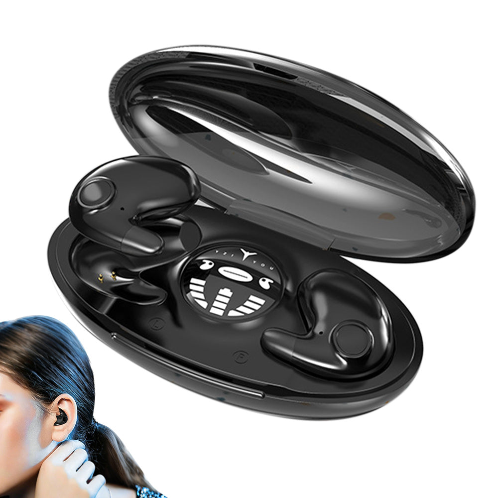 Ultra Thin Invisible Earphone Bluetooth 5.3 for Side Sleeping with LED Display
