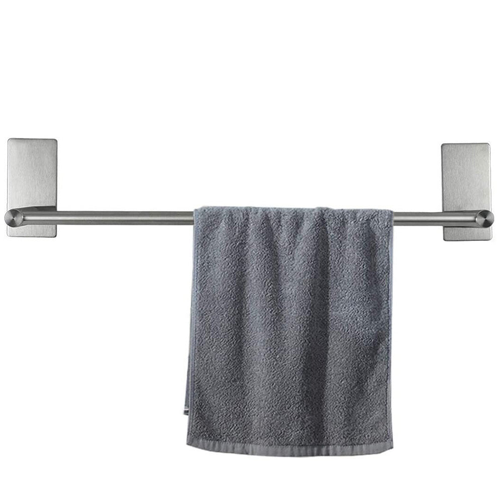 Stainless Steel Self-Adhesive Towel Rack for Bathroom No Drilling Required